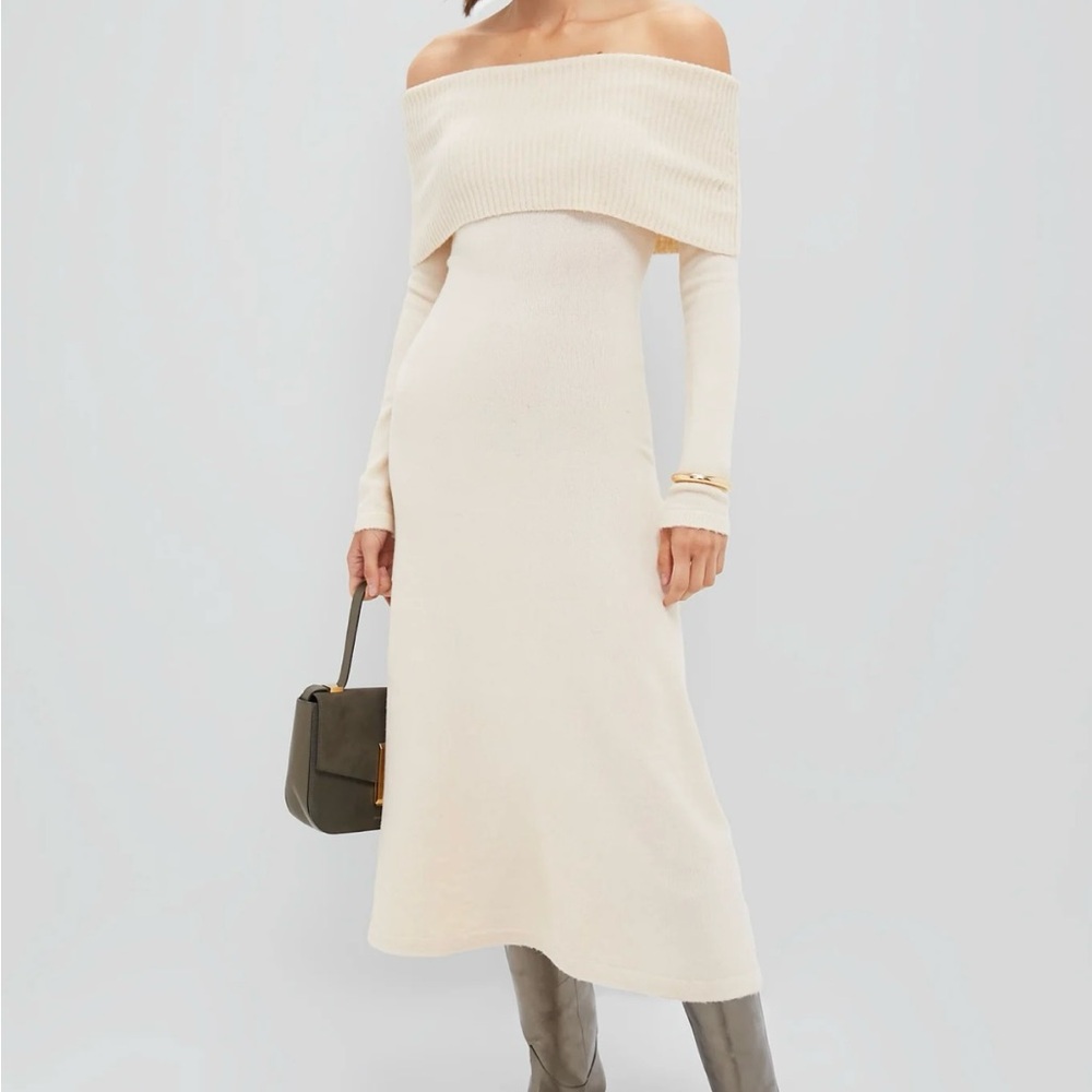 Tuckernuck Oatmeal Off-Shoulder Maxi Dress